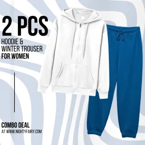 2 Pcs Premium Zipper Hoodie & Trouser Combo (1060)