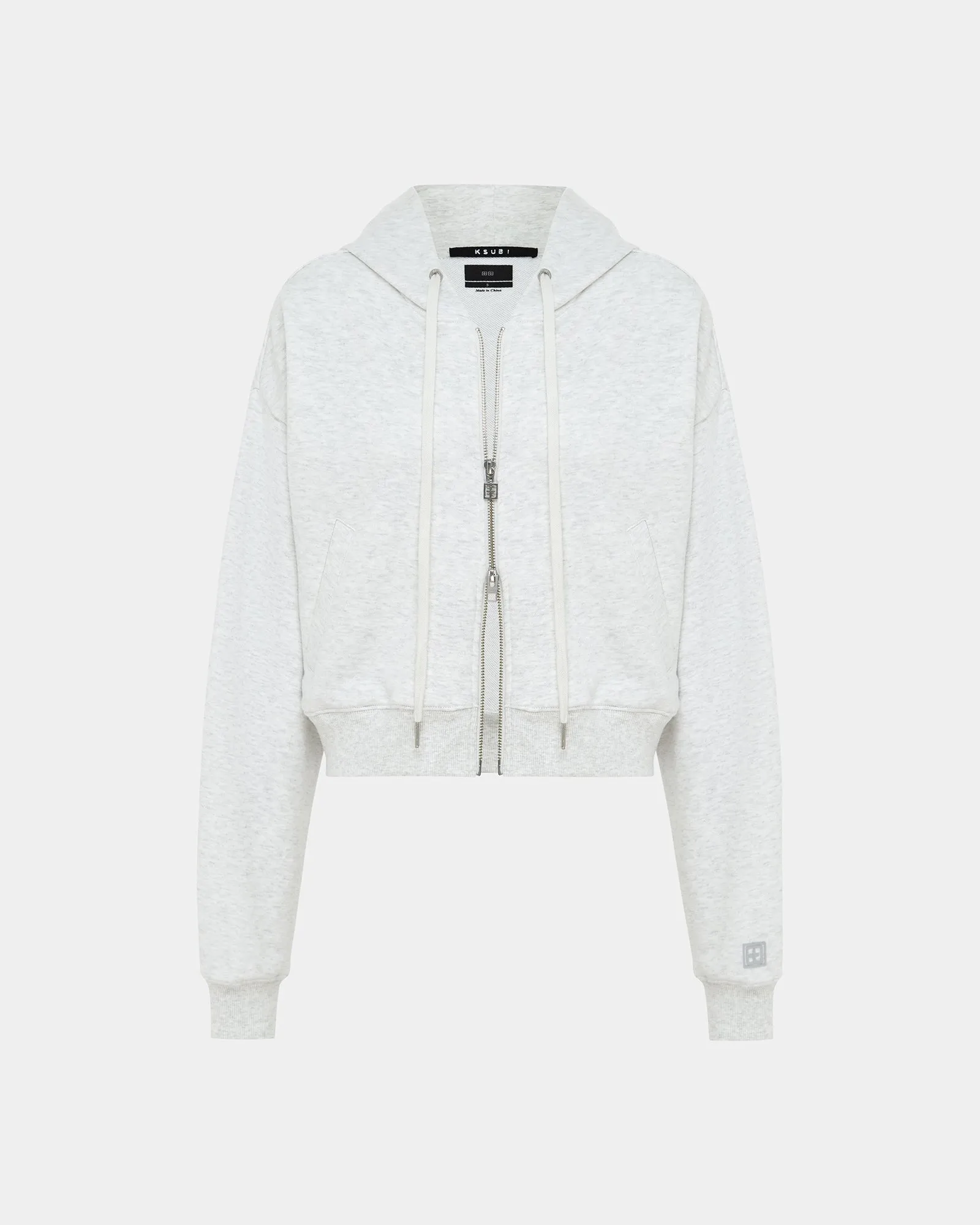 3X4 ORIGIN CROP HOODIE SNOW MARLE