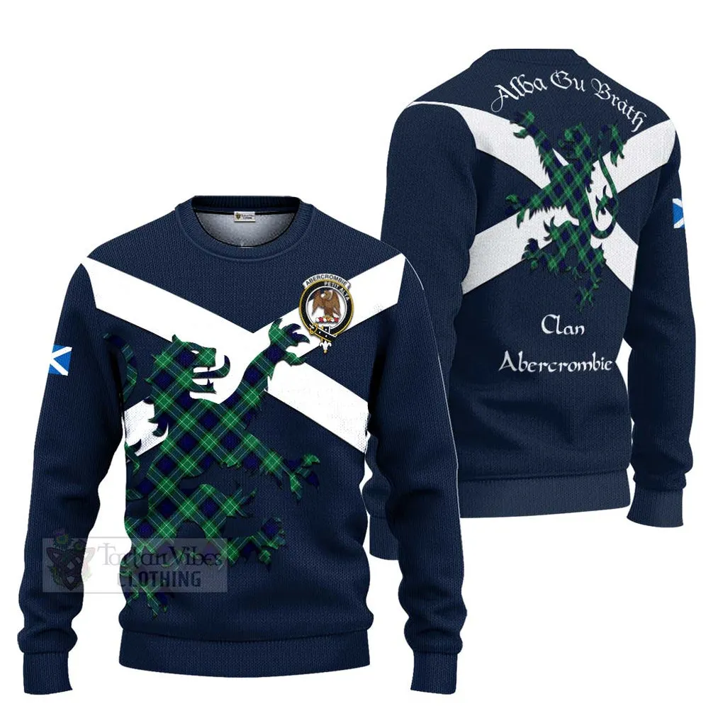 Abercrombie Tartan Lion Rampant Ugly Sweater Proudly Display Your Heritage with Alba Gu Brath and Clan Name