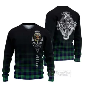 Abercrombie Tartan Ugly Sweater Featuring Alba Gu Brath Family Crest Celtic Inspired