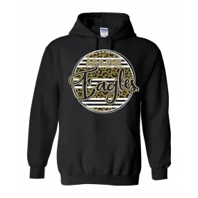 Abilene High Eagles - Animal Print Stripe Circle Hoodie