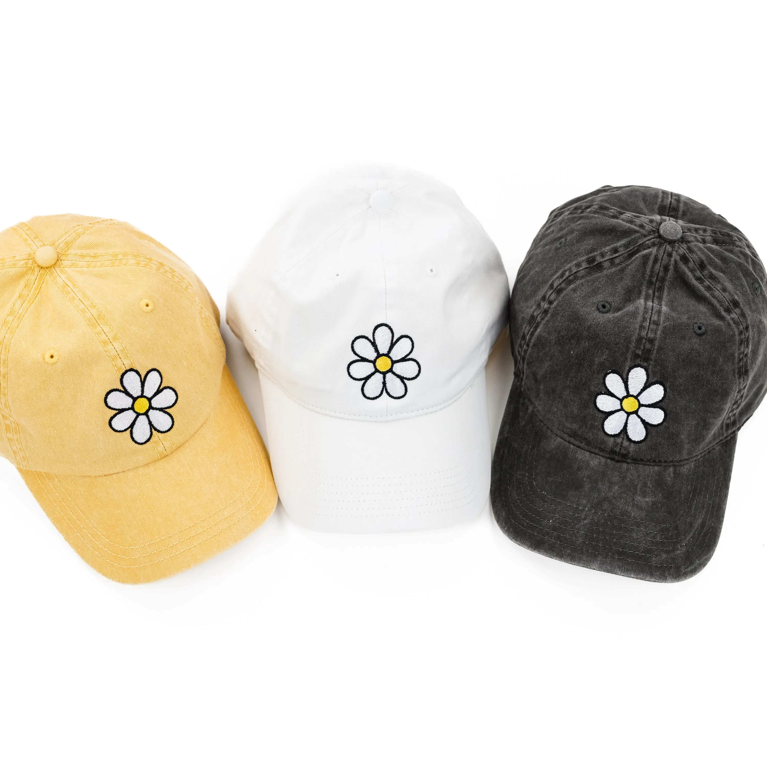 Adult Size - DAISY - White Baseball Cap