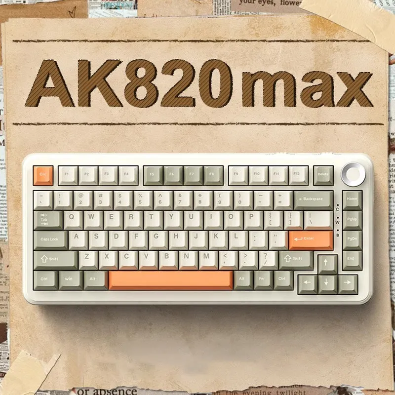 Ajazz AK820 Max Retro Style Wireless Mechanical Keyboard