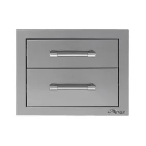 Alfresco 17-Inch Stainless Steel Two Tier Storage Drawers