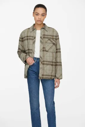 Anine Bing - Jacob Jacket in Green Khaki Plaid