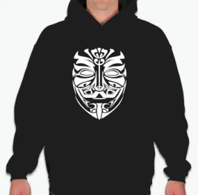 Anonymous Tribal Maori Mask Art Hoodie