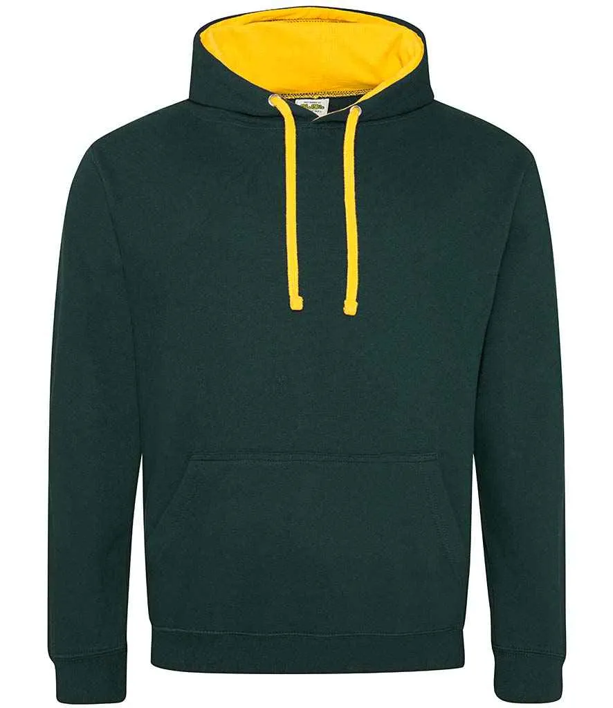 AWDis Varsity Hoodie | Forest Green/Gold