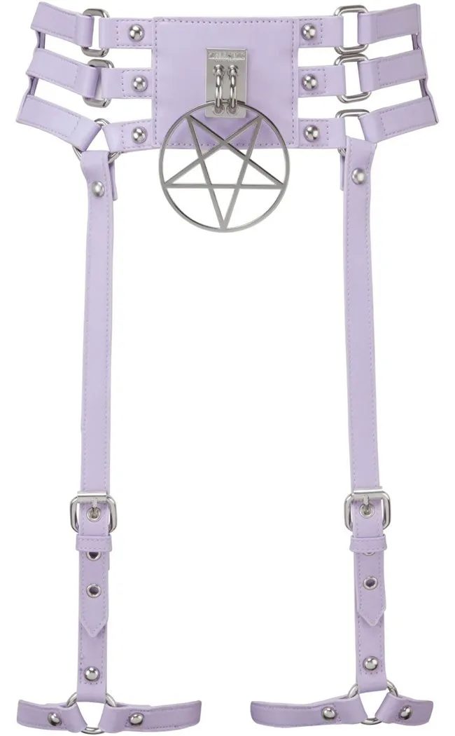 Baby Hex Suspender Belt | Lilac