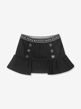 Balmain Baby Girls Logo Skirt in Black