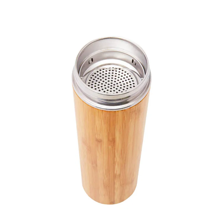 Bamboo Steel Tumbler Flask