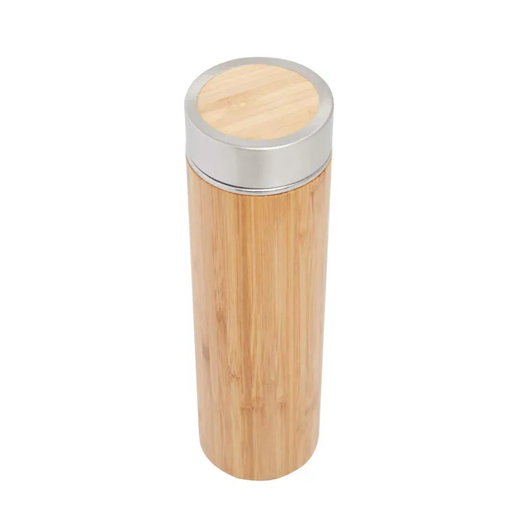 Bamboo Steel Tumbler Flask