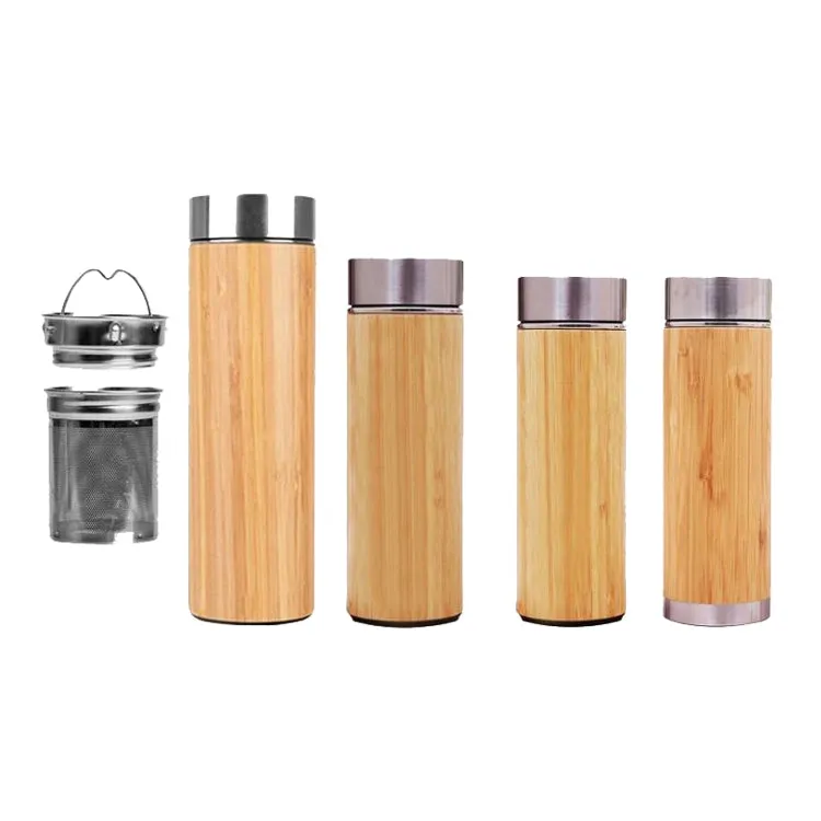 Bamboo Steel Tumbler Flask