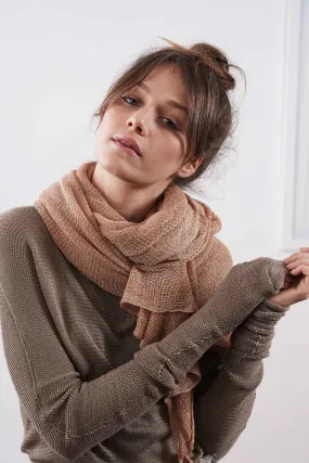 Big Soy Air Scarf - Sand / Dark Taupe