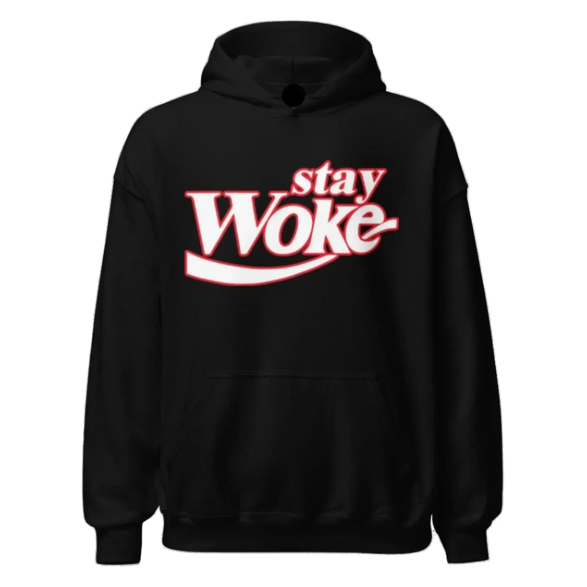 Blended Cotton Midweight Unisex Graphic Hoodie Stay Woke Ultra Soft Pullover