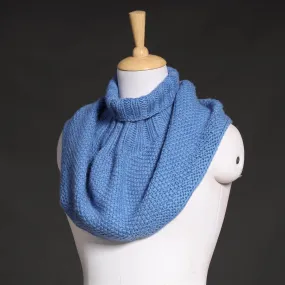 Blue - Kullu Karishma Handwoven Pure Merino Wool Neck Warmer