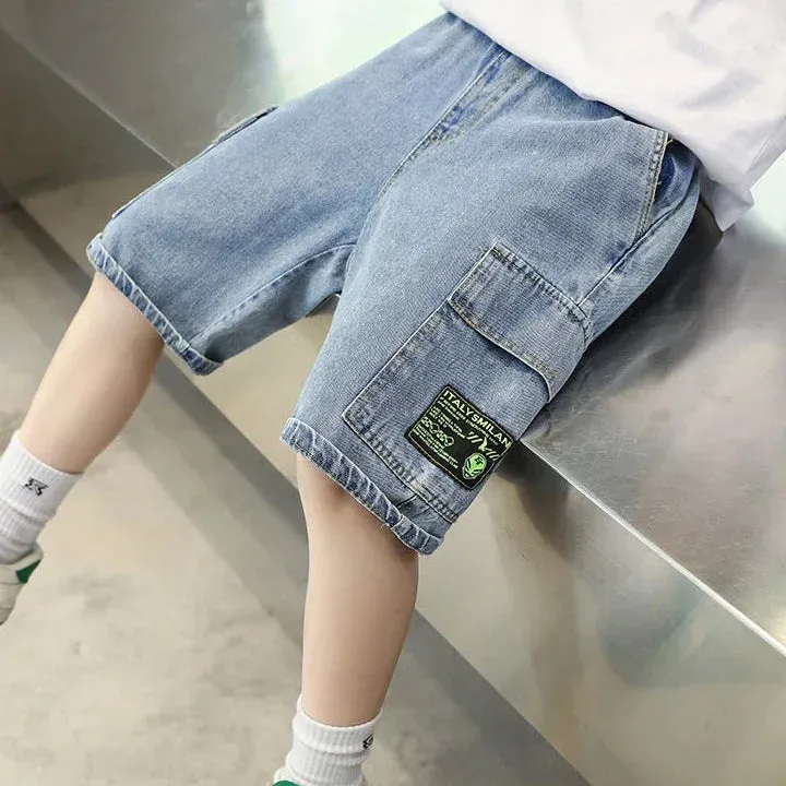 Boys Denim Shorts 2024New Children Boy Summer Pants  Kids Jeans