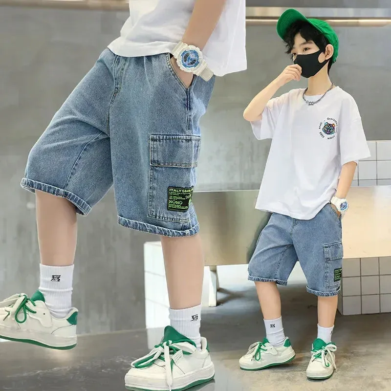 Boys Denim Shorts 2024New Children Boy Summer Pants  Kids Jeans