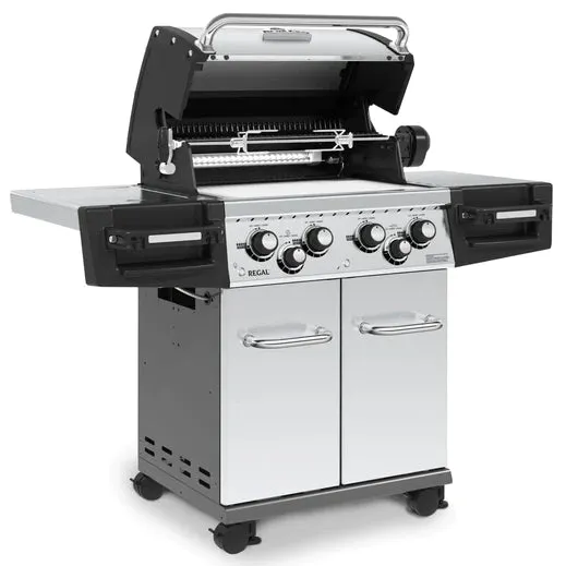 Broil King REGAL S490 PRO IR BBQ with Infrared Side Burner, Rear Rotisserie Burner & Rotisserie Kit