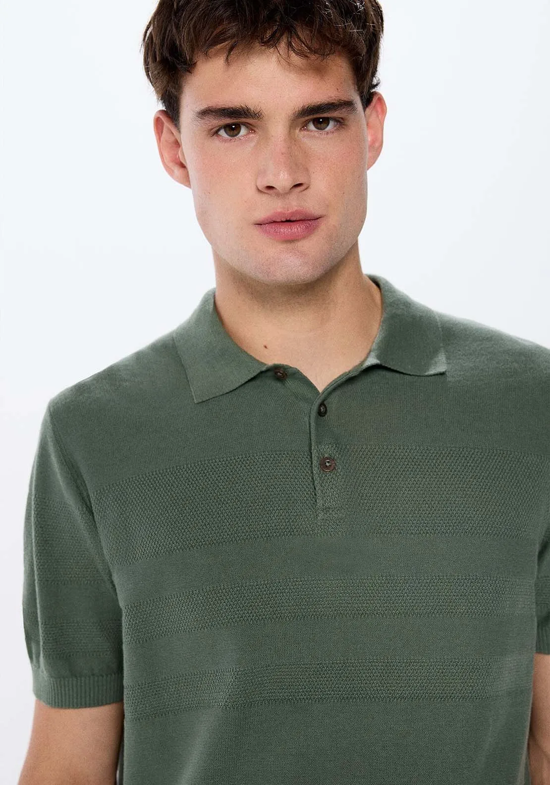 buttons polo shirt neck - Green