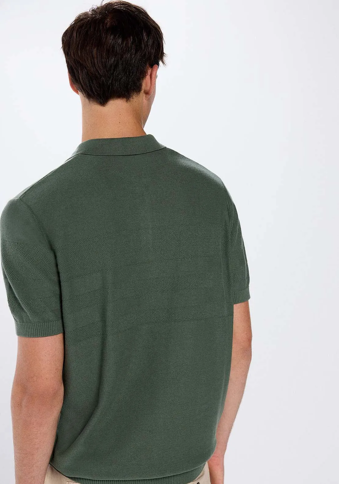 buttons polo shirt neck - Green