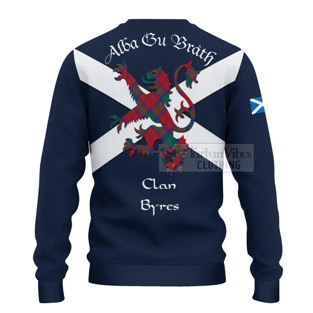 Byres (Byses) Tartan Lion Rampant Ugly Sweater Proudly Display Your Heritage with Alba Gu Brath and Clan Name