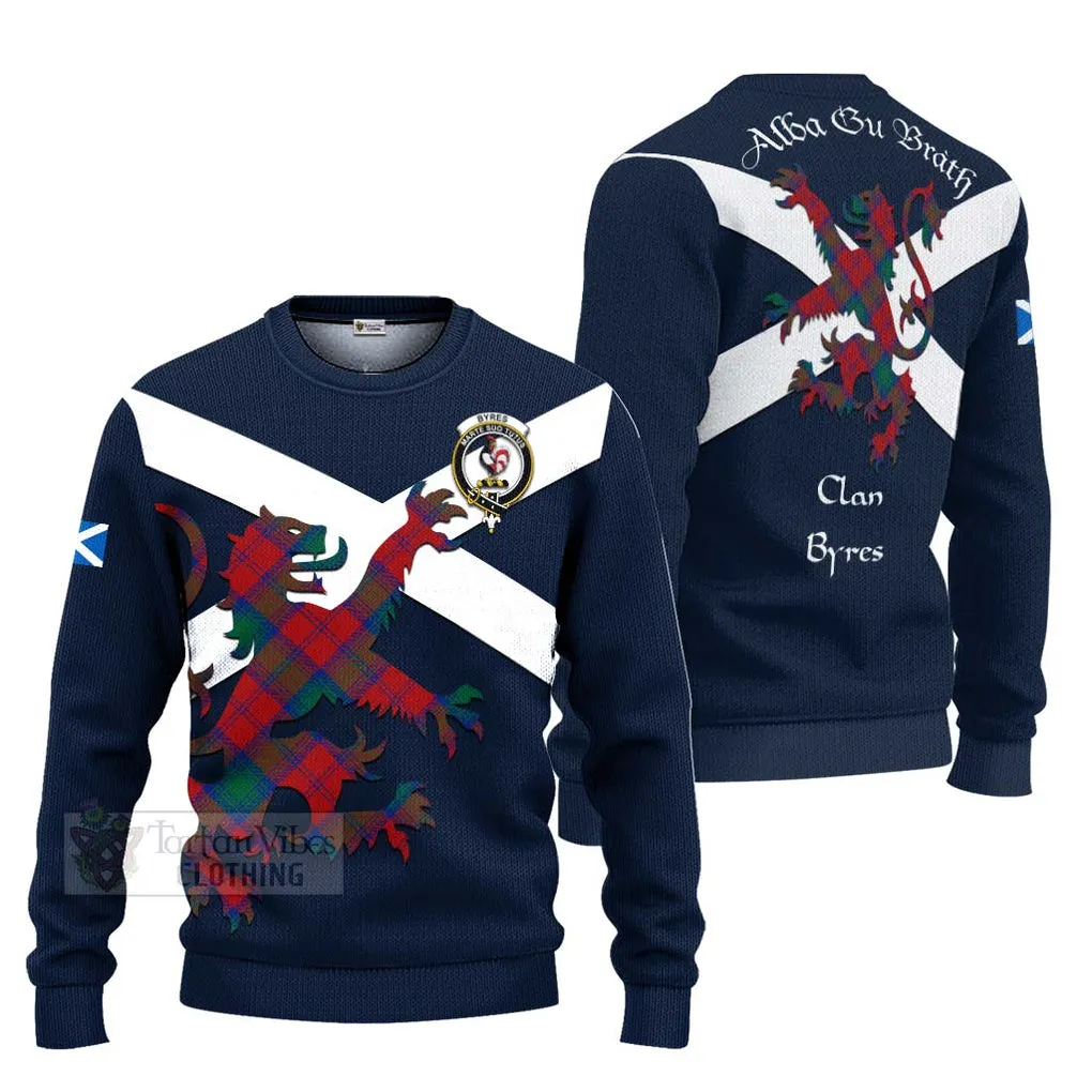 Byres (Byses) Tartan Lion Rampant Ugly Sweater Proudly Display Your Heritage with Alba Gu Brath and Clan Name