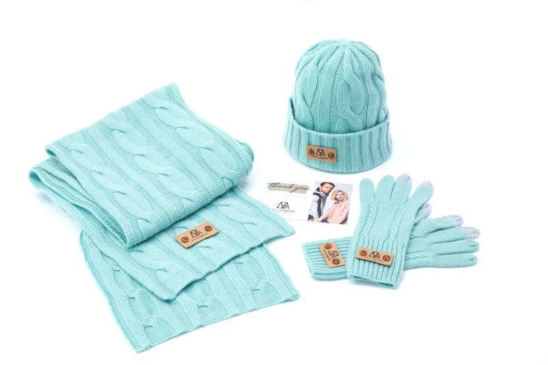 Cable-Knit Cashmere Gift Set