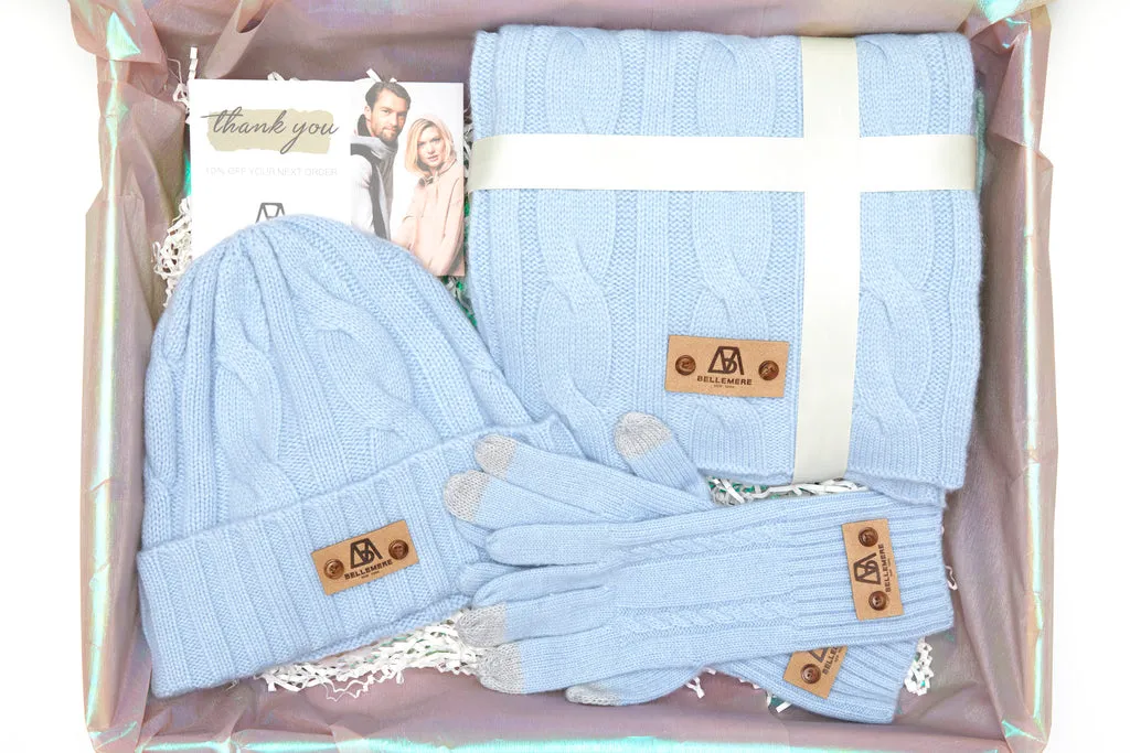 Cable-Knit Cashmere Gift Set