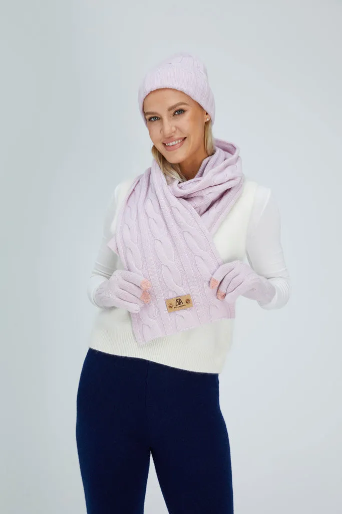 Cable-Knit Cashmere Gift Set