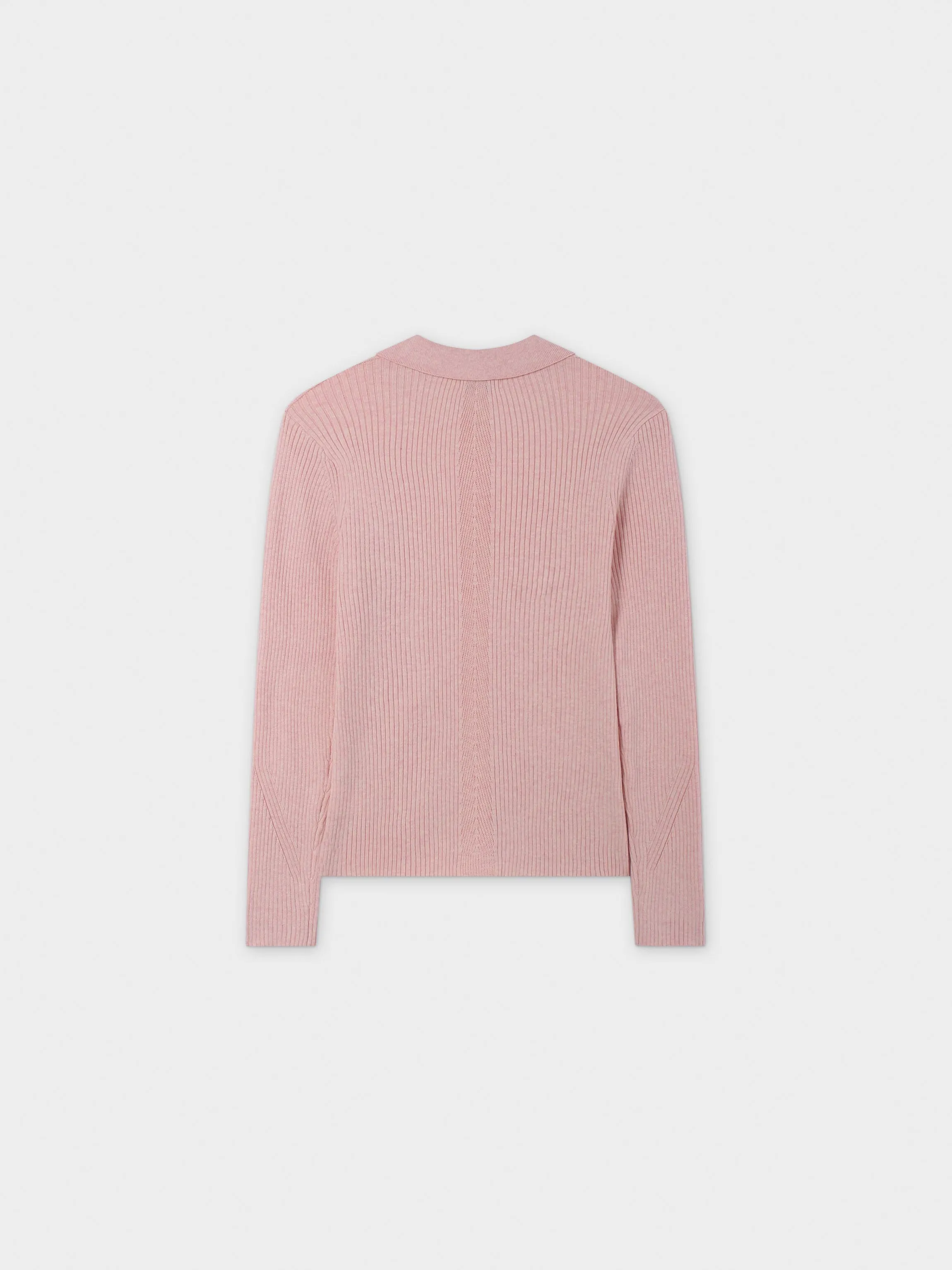 Center Design Sweater-Heathered Pink