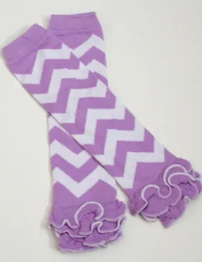 Chevron Leg Warmers - Lavender