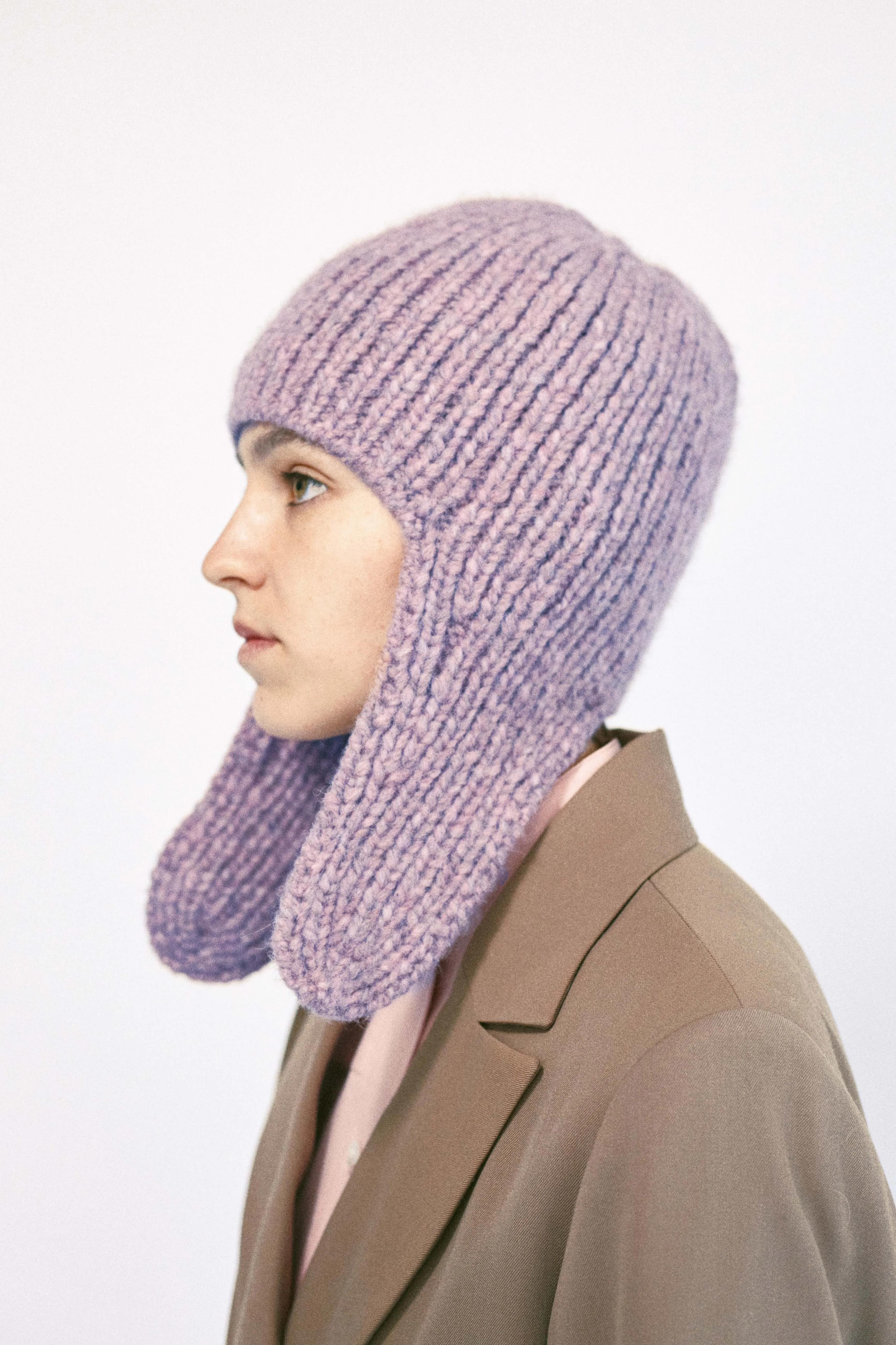 COLETTE - Hand-Knit Hat in Lavender