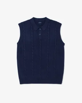 Cotton Cable Sweater Vest