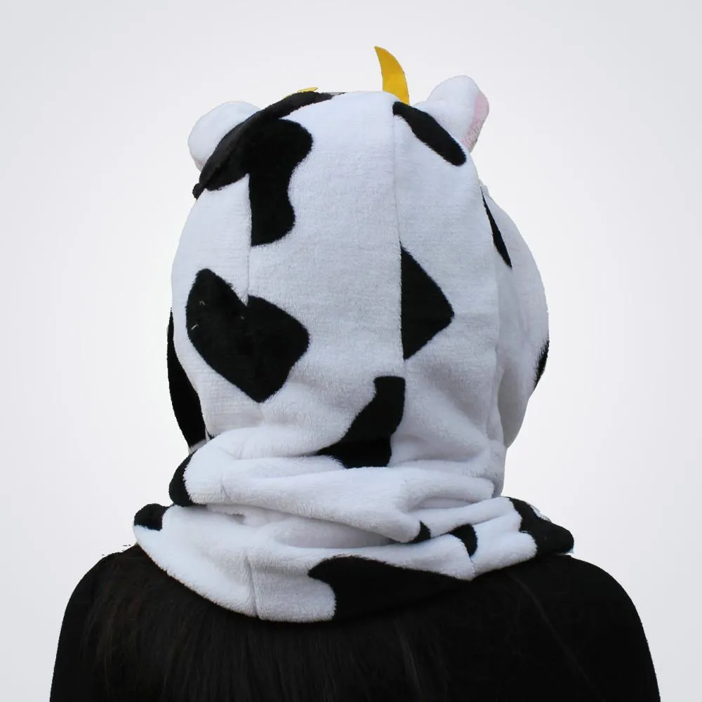 Cow Kigurumi Neckwarmer Hood hat animal onesiese accessories