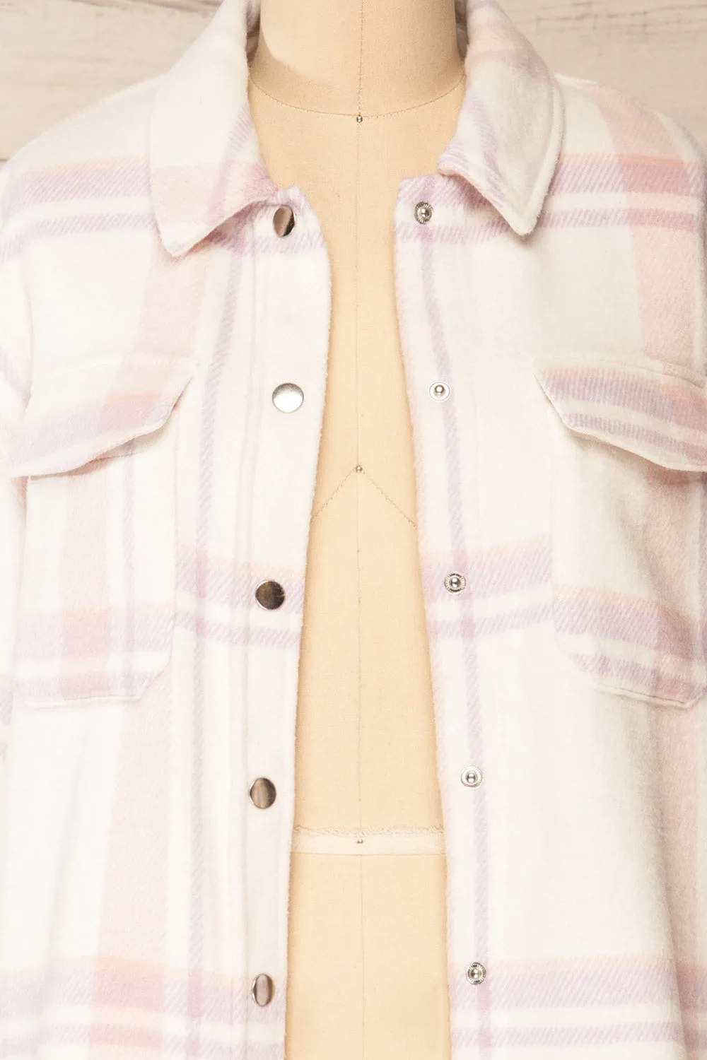 Crocci Lilac | Plaid Shacket w/ Front Pockets