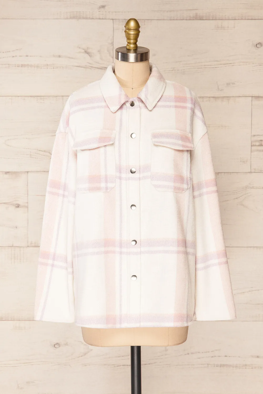 Crocci Lilac | Plaid Shacket w/ Front Pockets