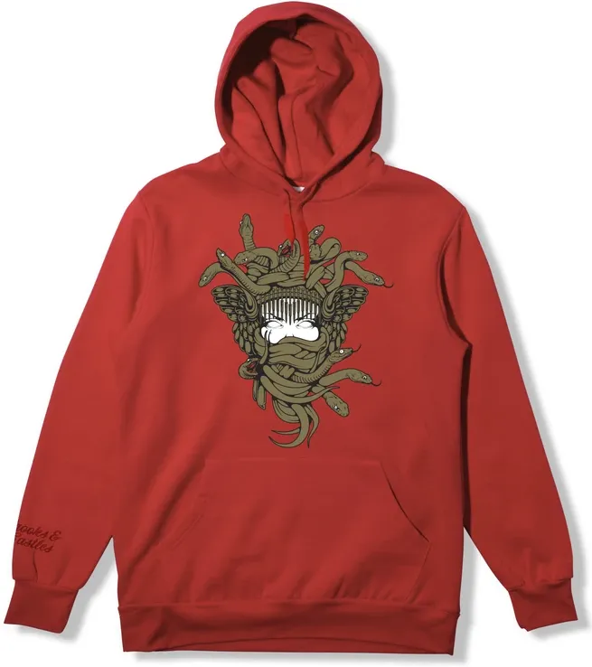 Crooks & Castles Gold OG Medusa Hoodie, Red