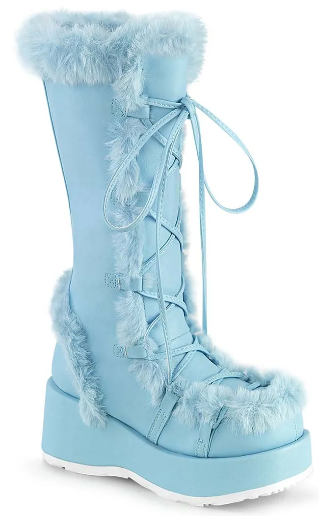 CUBBY-311 Baby Blue Vegan Suede Boots (AU Stock)