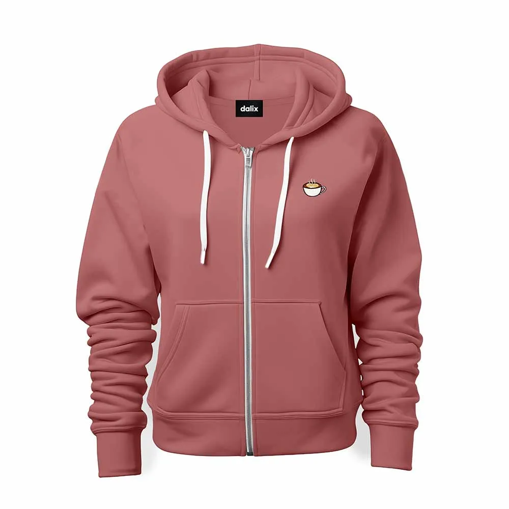 Dalix Cappuccino Zip Hoodie