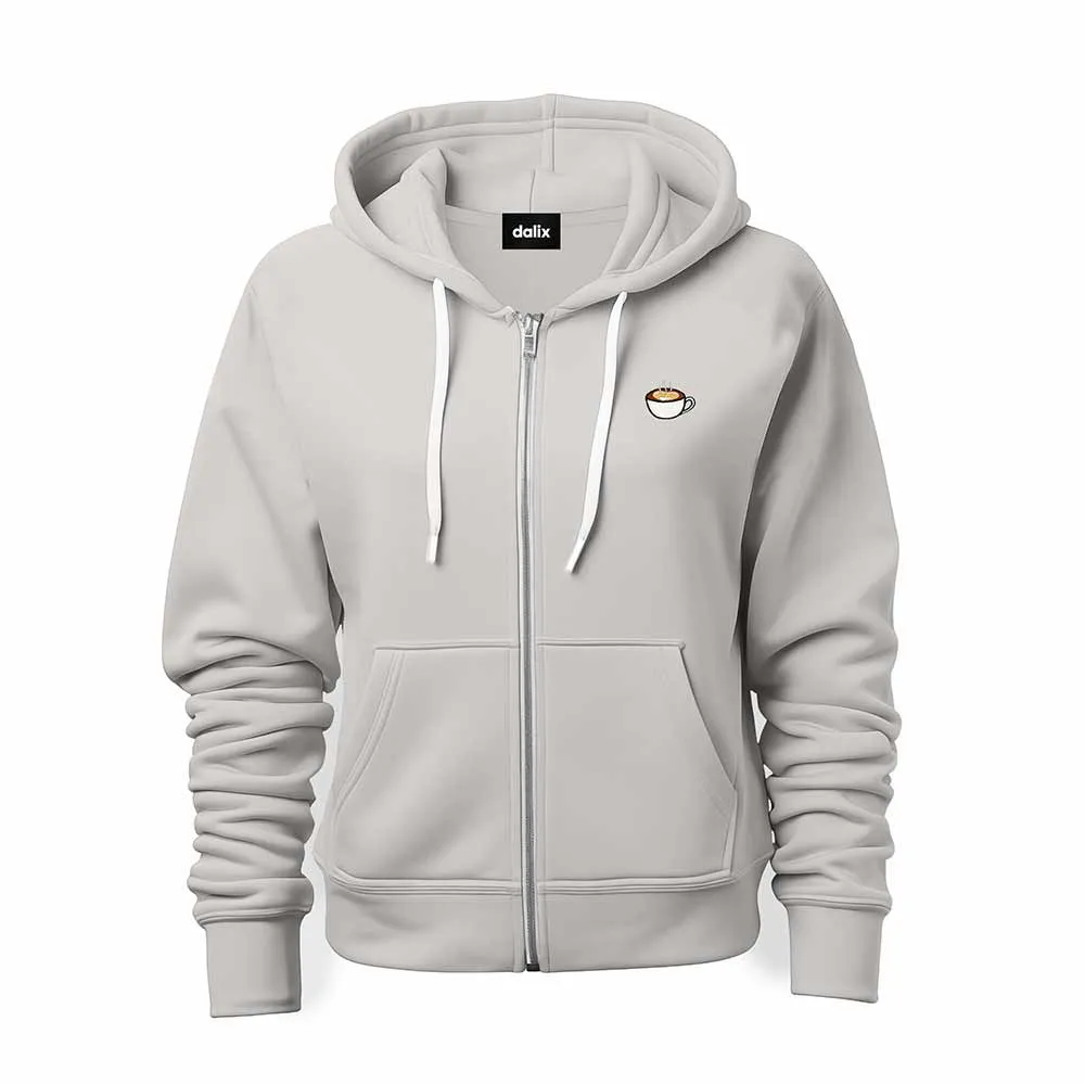 Dalix Cappuccino Zip Hoodie