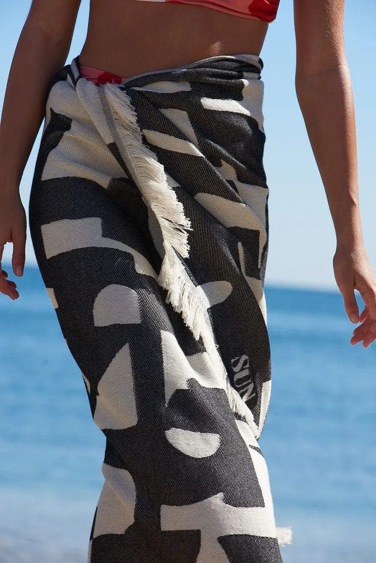 Eroticon Black | Feather Beach Towel