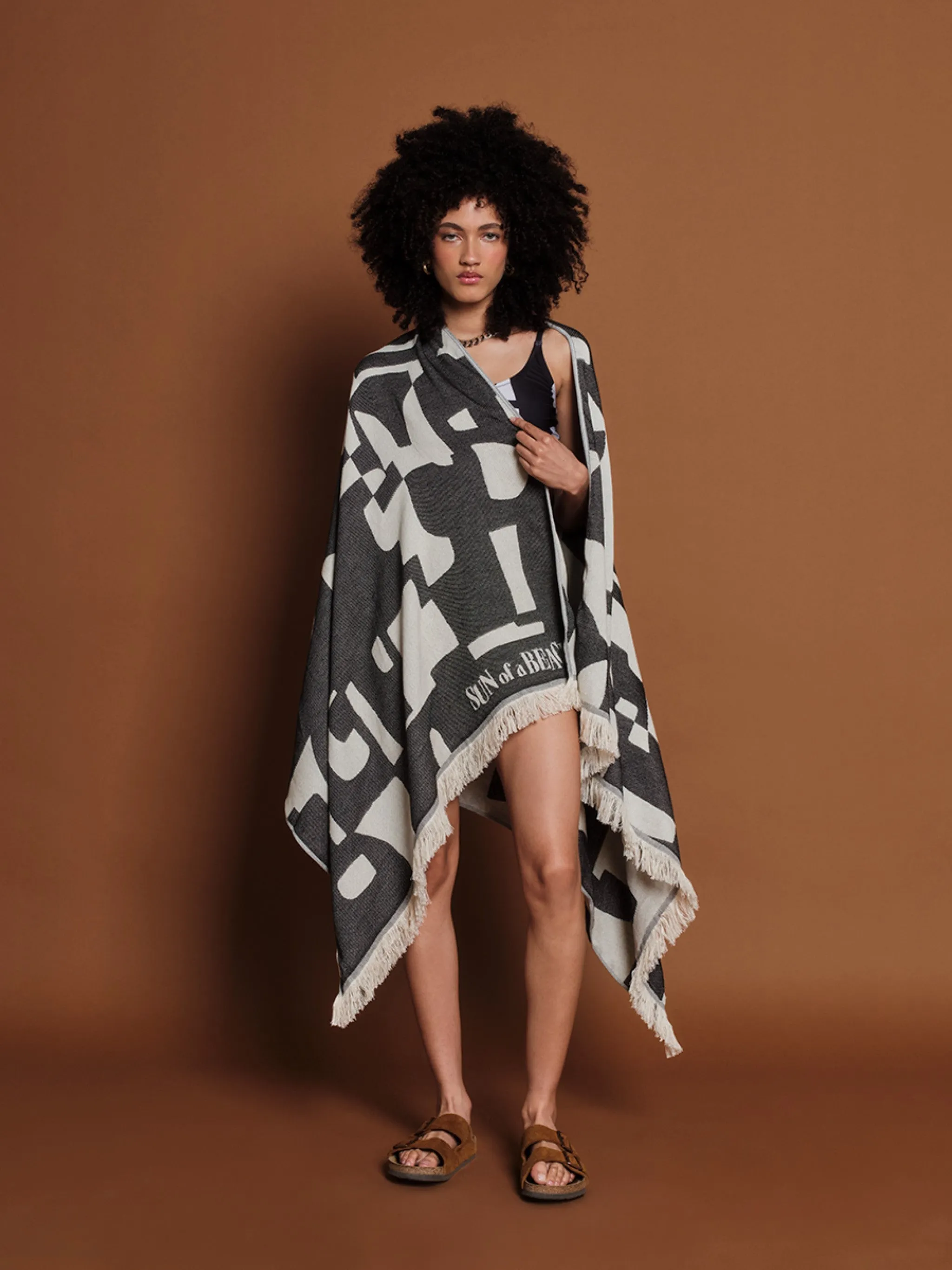 Eroticon Black | Feather Beach Towel