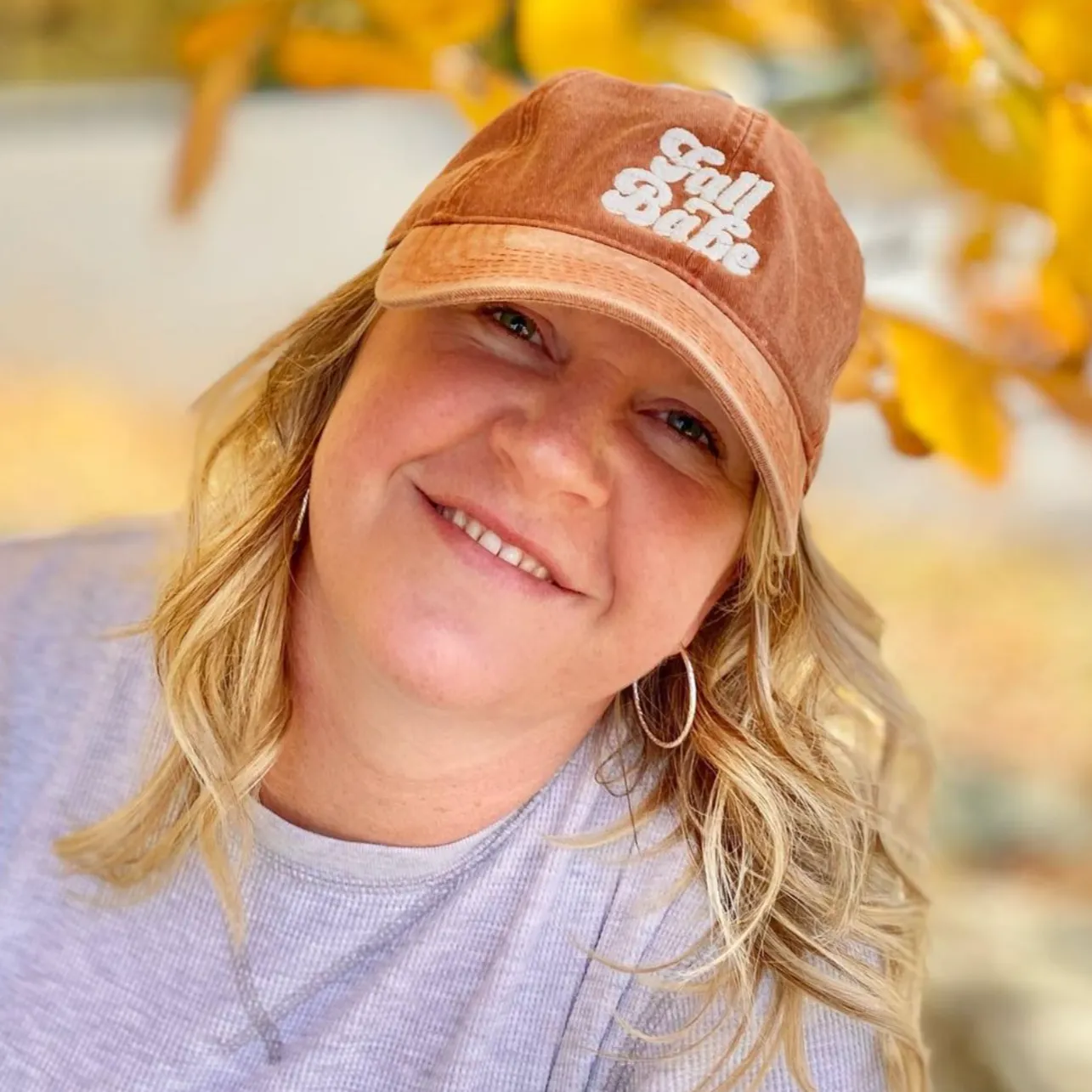 Fall Babe - Burnt Orange Baseball Cap