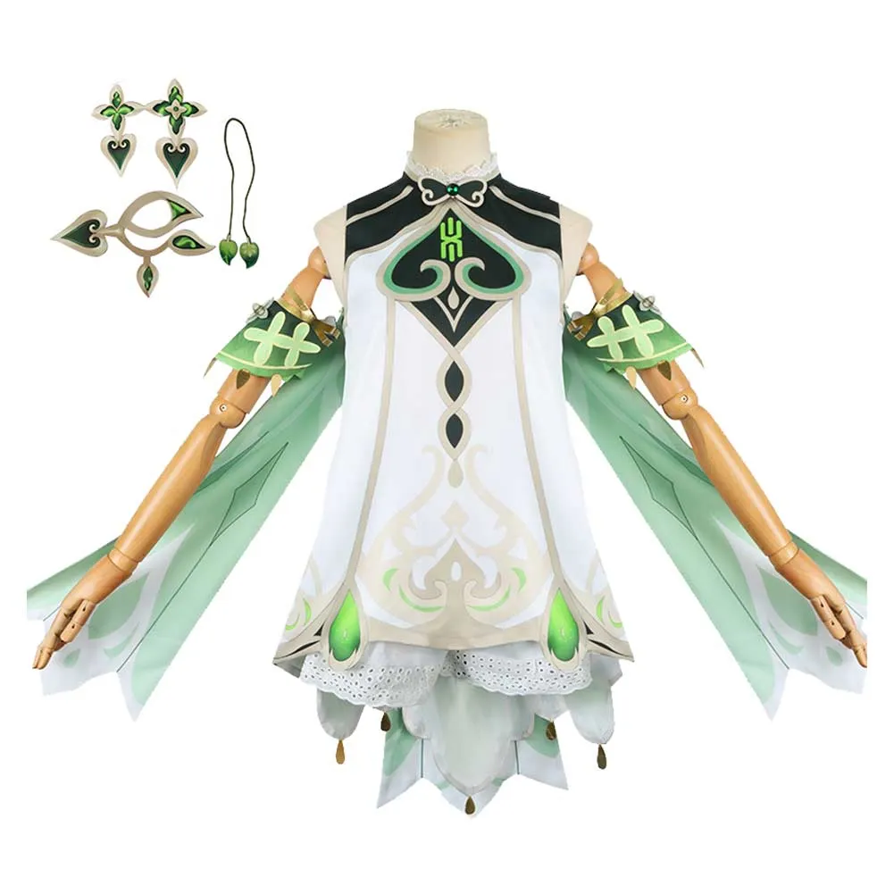 Genshin Impact Nahida Women White Dress Party Carnival Halloween Cosplay Costume