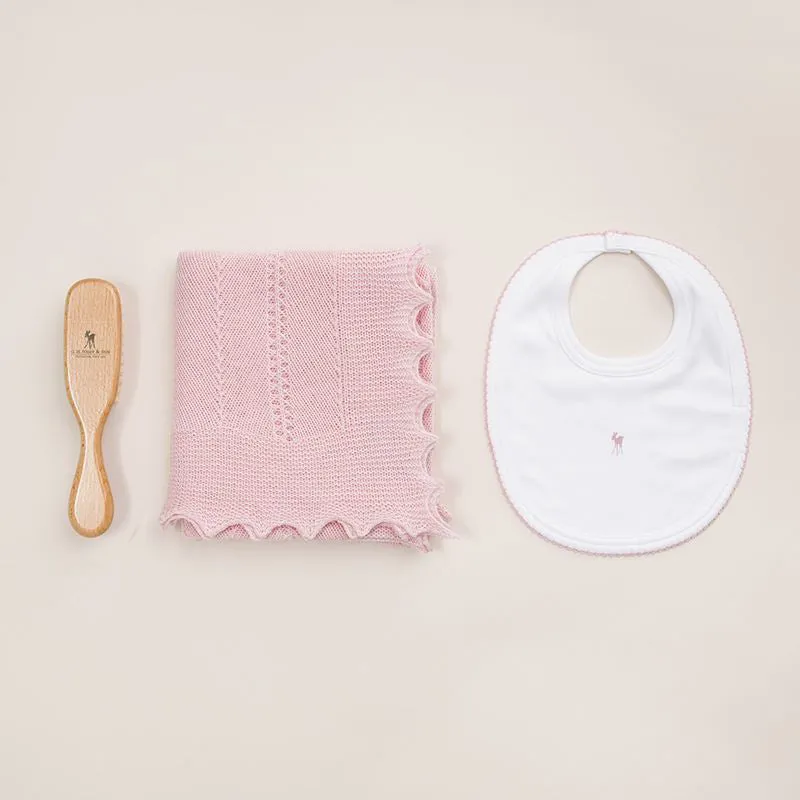 G.H.Hurt & Son Newborn Baby Gift Set - Pink