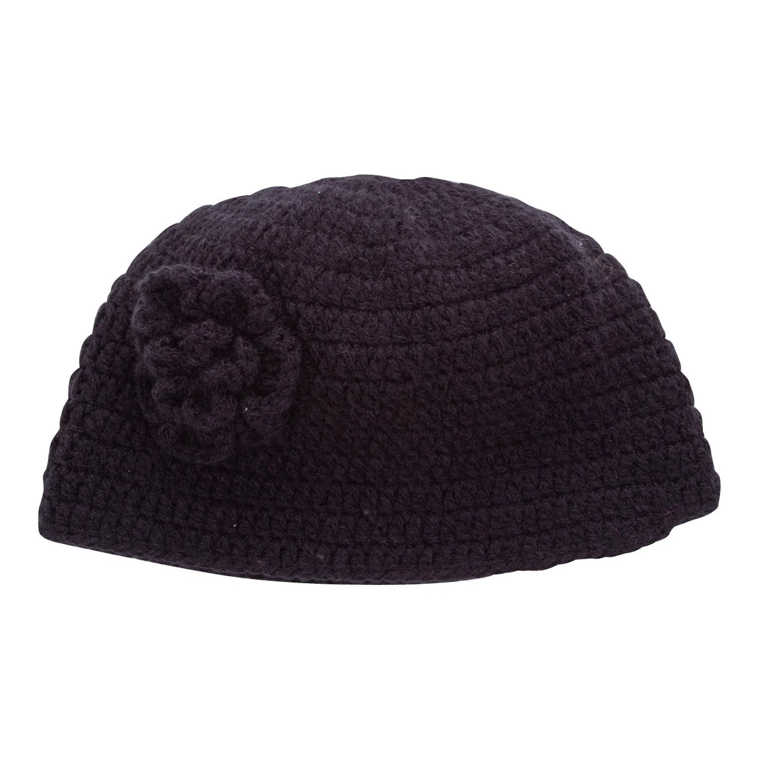 Girls Crochet Flower Beanie Hat