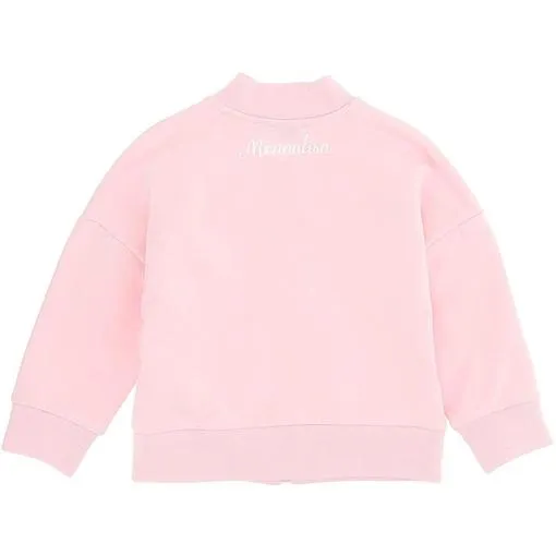 Girls Pink Frill Zip Up