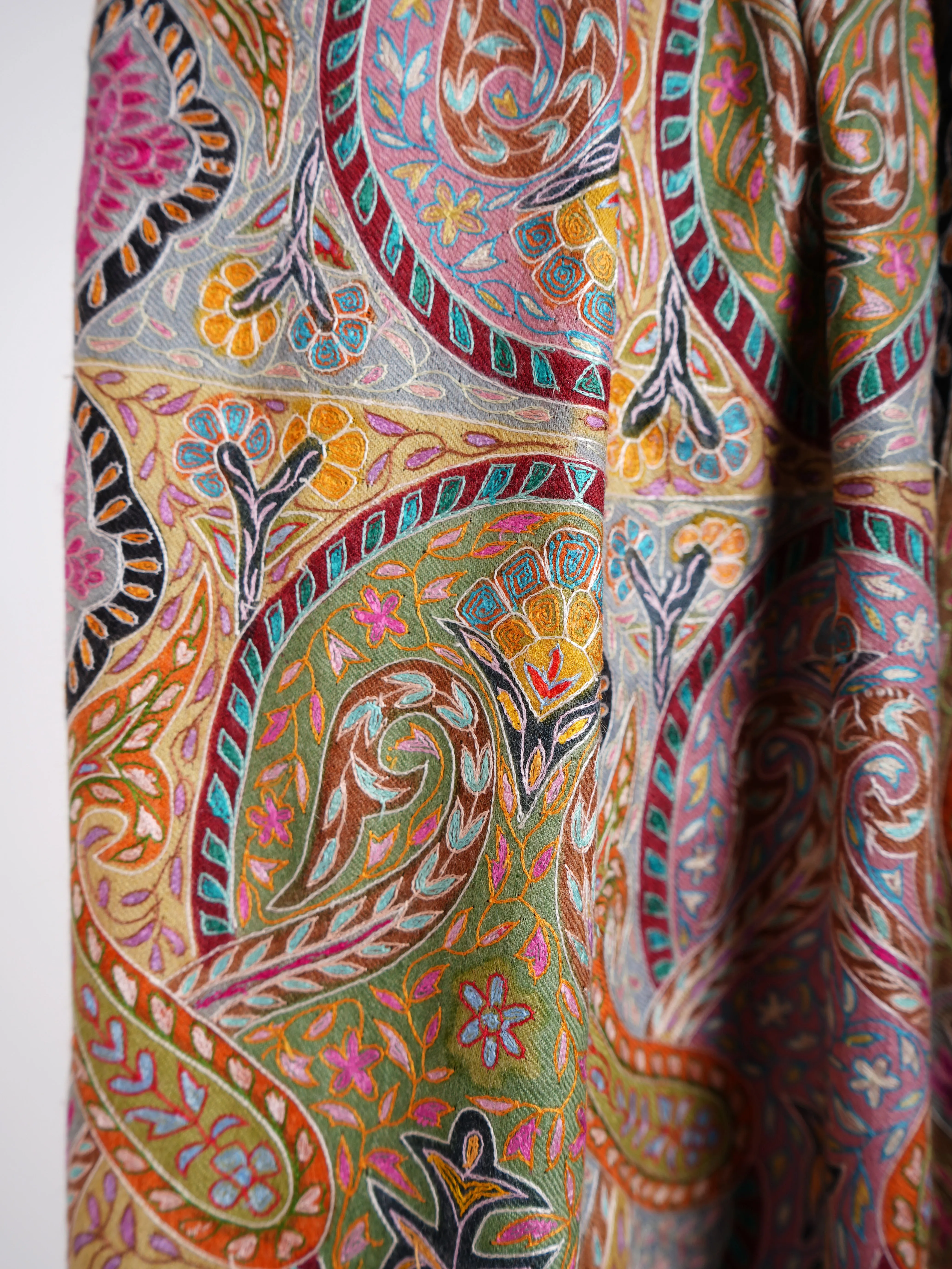 Handpainted Kalamkari Indian Pashmina Shawl