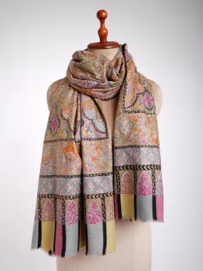 Handpainted Kalamkari Indian Pashmina Shawl