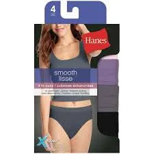 Hanes 4-Pack Microfibre Panty - Hi-Cut - Multi-Color